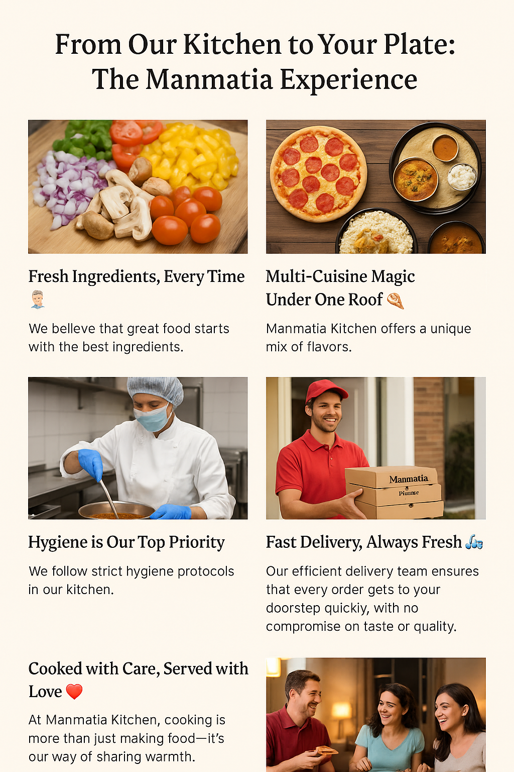 From Our Kitchen to Your Plate – The Manmatia Experience